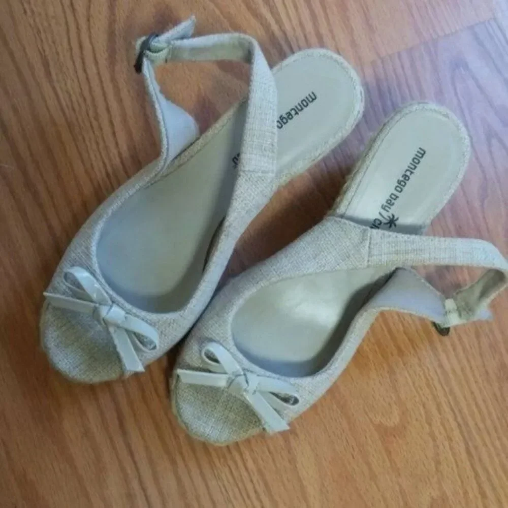 Montego Bay Club Espadrilles Wedges HEELS Shoes Slingback Women's WOMAN'S 6 ½